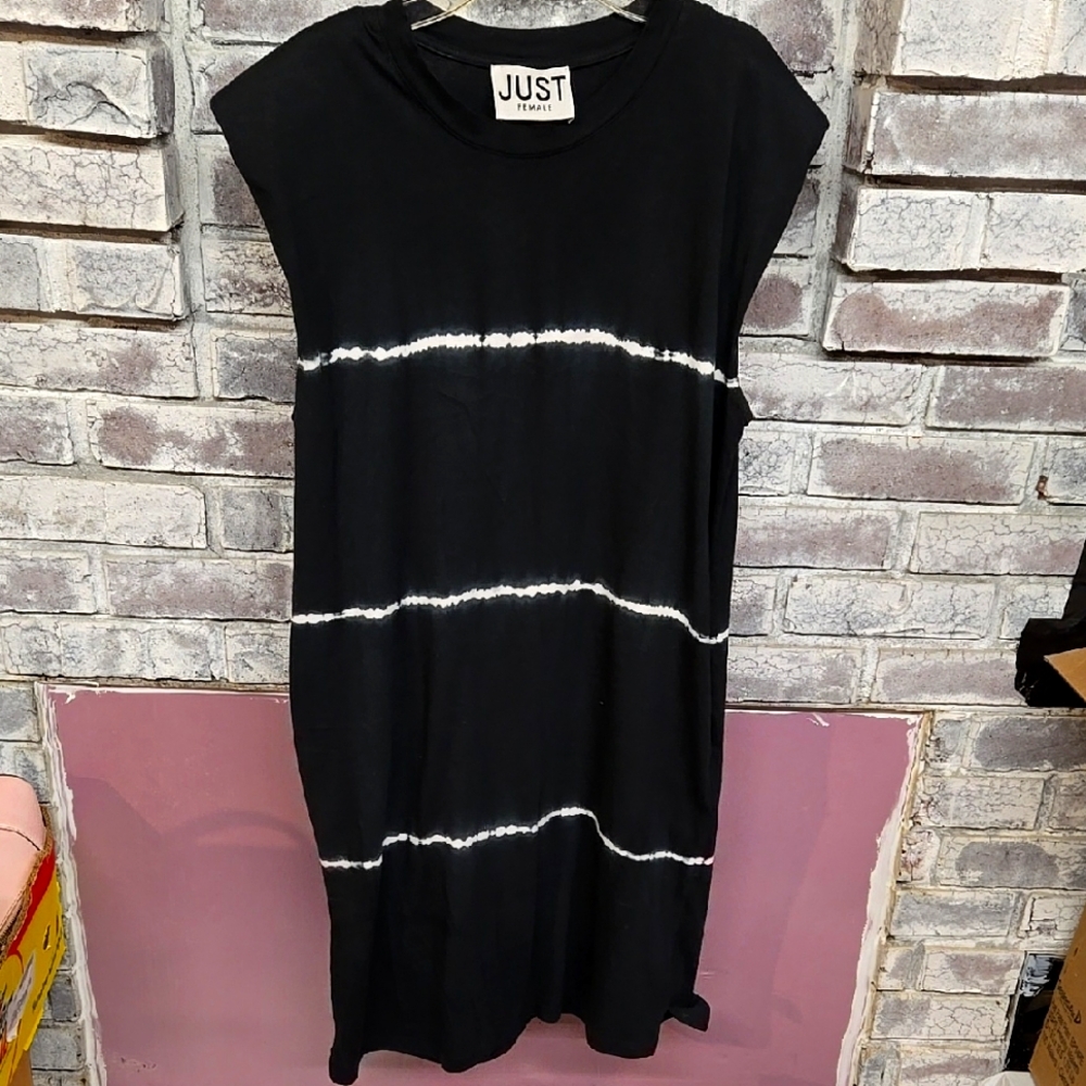Women's Black Tie-Dye Dress